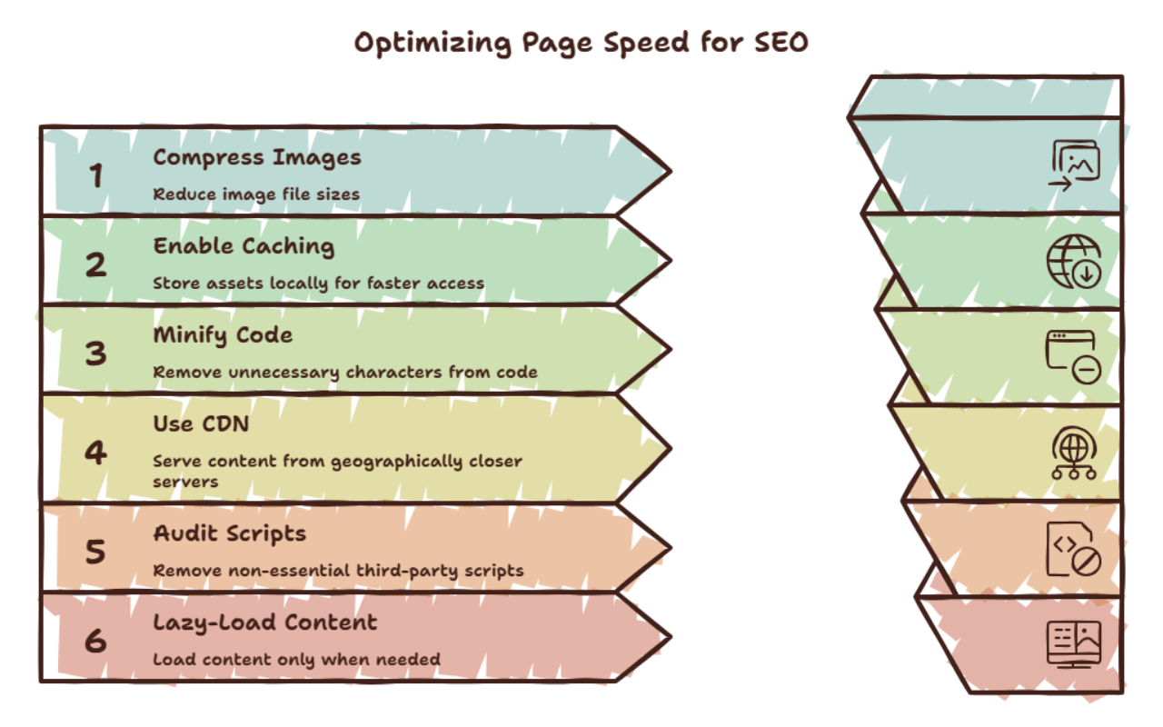 Performance analytics dashboard showing page speed metrics