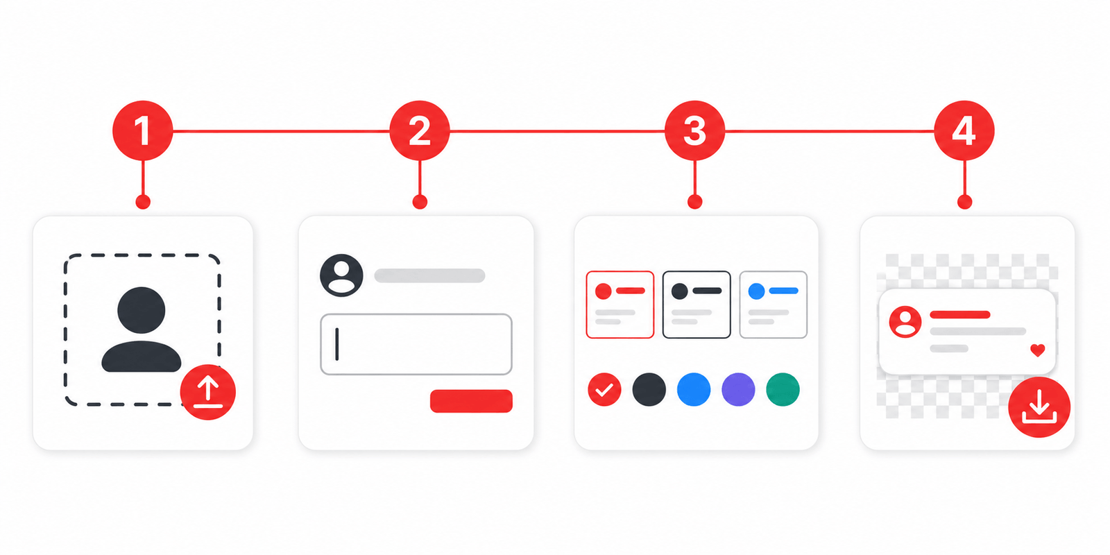 Step-by-step process for creating an Instagram comment mockup