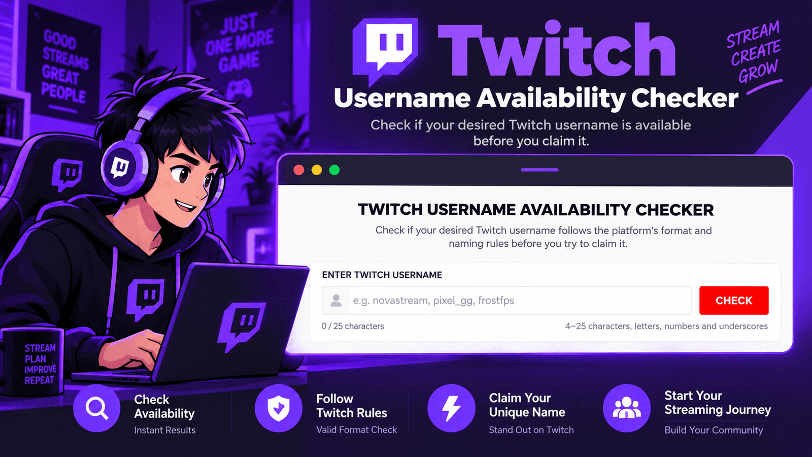 Twitch Username Availability Checker