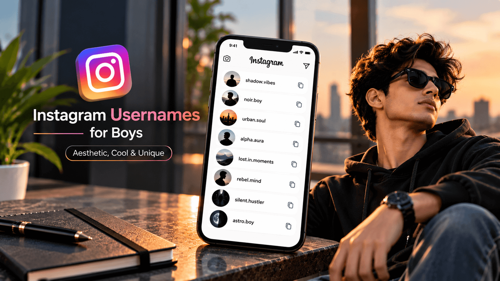 Instagram usernames for boys: aesthetic, cool and unique ideas